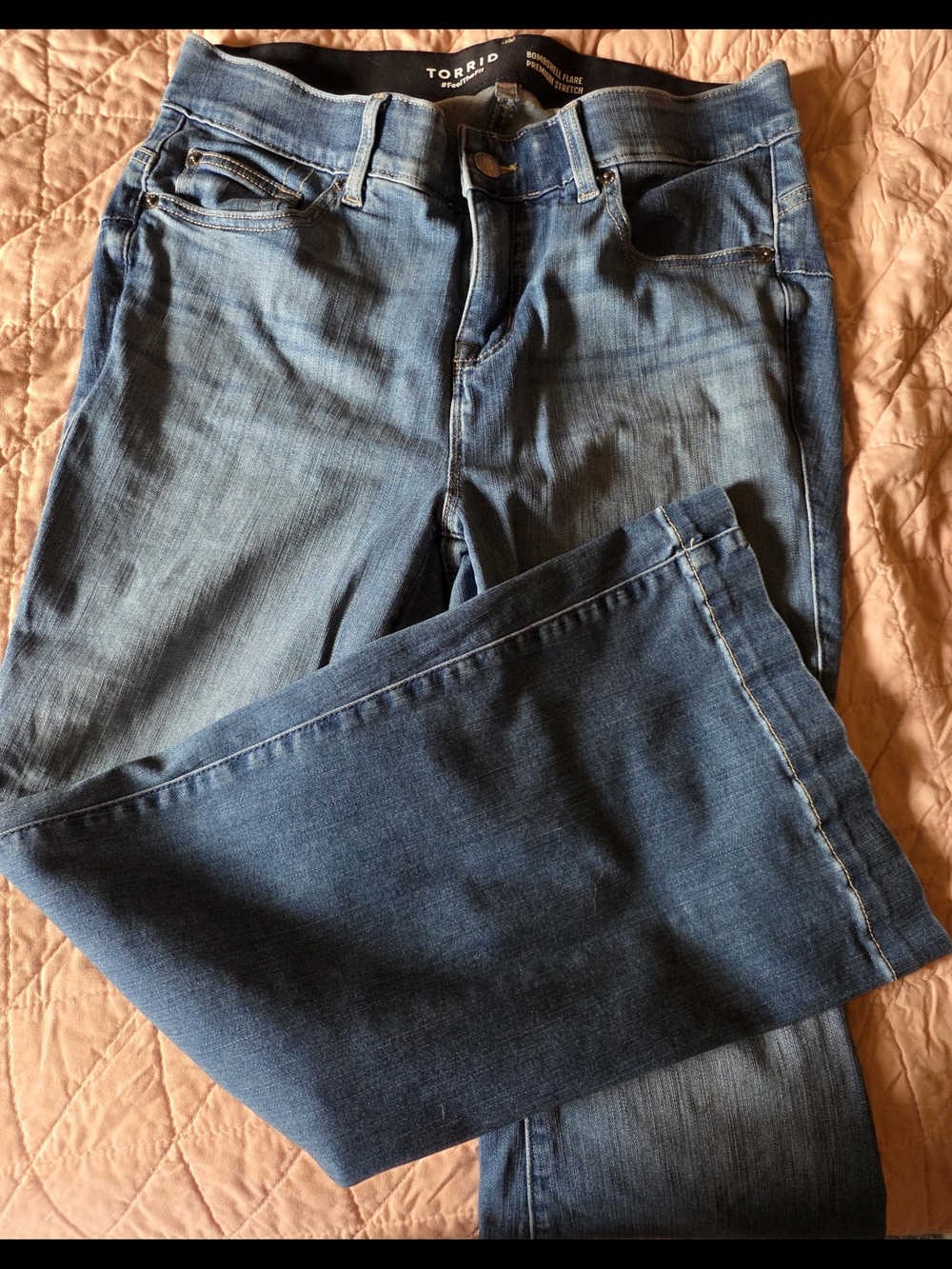 torrid Medium Blue Bombshell Flare Jeans
